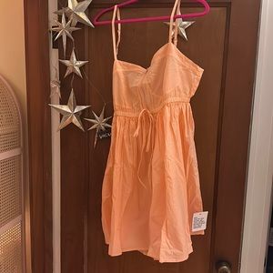 NWT 100% Cotton ASOS Design Utility Babydoll Mini Sundress with zip detail